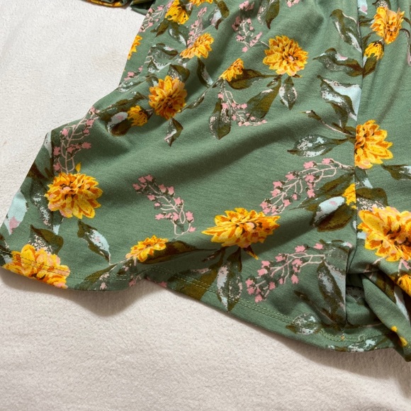 BONNIE JEAN Girl's Large Green Floral Sleeveless  Knit Romper NEW NWT - Picture 6 of 8